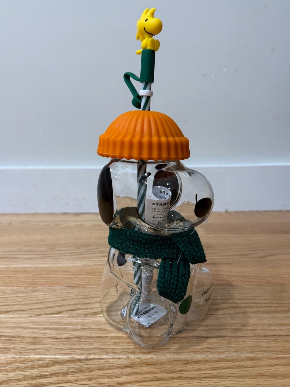 AUTHENTIC Starbucks Snoopy Peanuts Collaboration Glass Cold Cup IN HAND